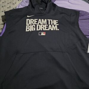 Texas Rangers Nike Black Sleeveless Hoodie